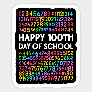 100Th Day Of School Teacher Kids 100 Days Math Numbers Sticker